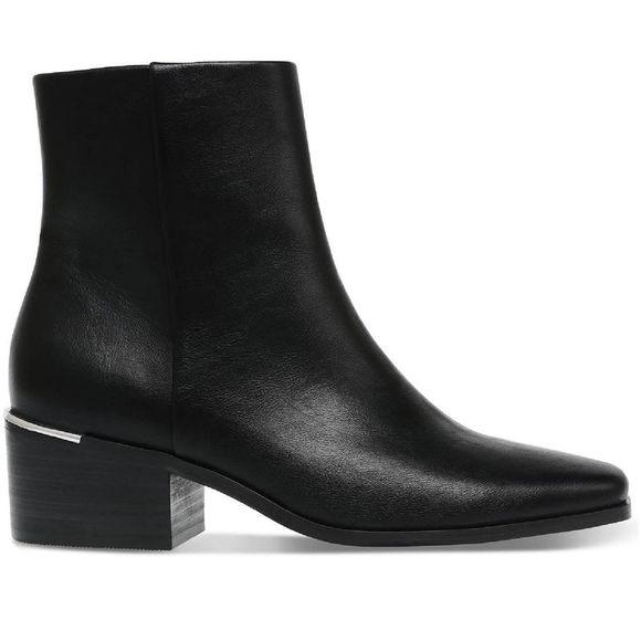 DV By Dolce Vita Womens Lustry Black Leather Zipper Ankle Boots Shoes NWT - Picture 2 of 4